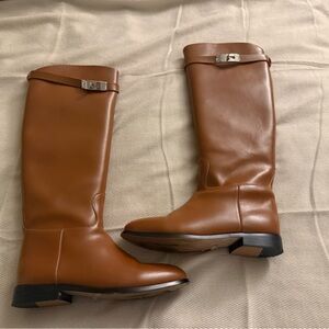 Brown Leather Riding Boots